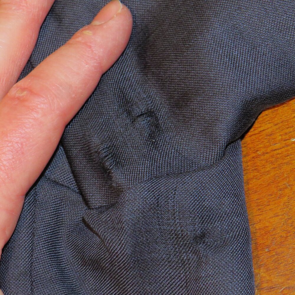 J. Crew Ludlow Tollegno Slate Blue Solid Knit Two Button Suit 36S - Picture 14 of 16